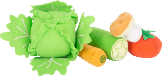 small foot Tyg Vegetabilisk Set Med Spjällåda | Handlare | Trä