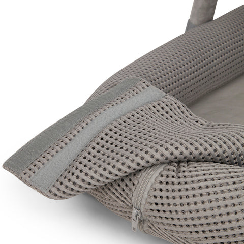 Carlo Baby Nest Grey Waffled with Play Arch and 3 Toys