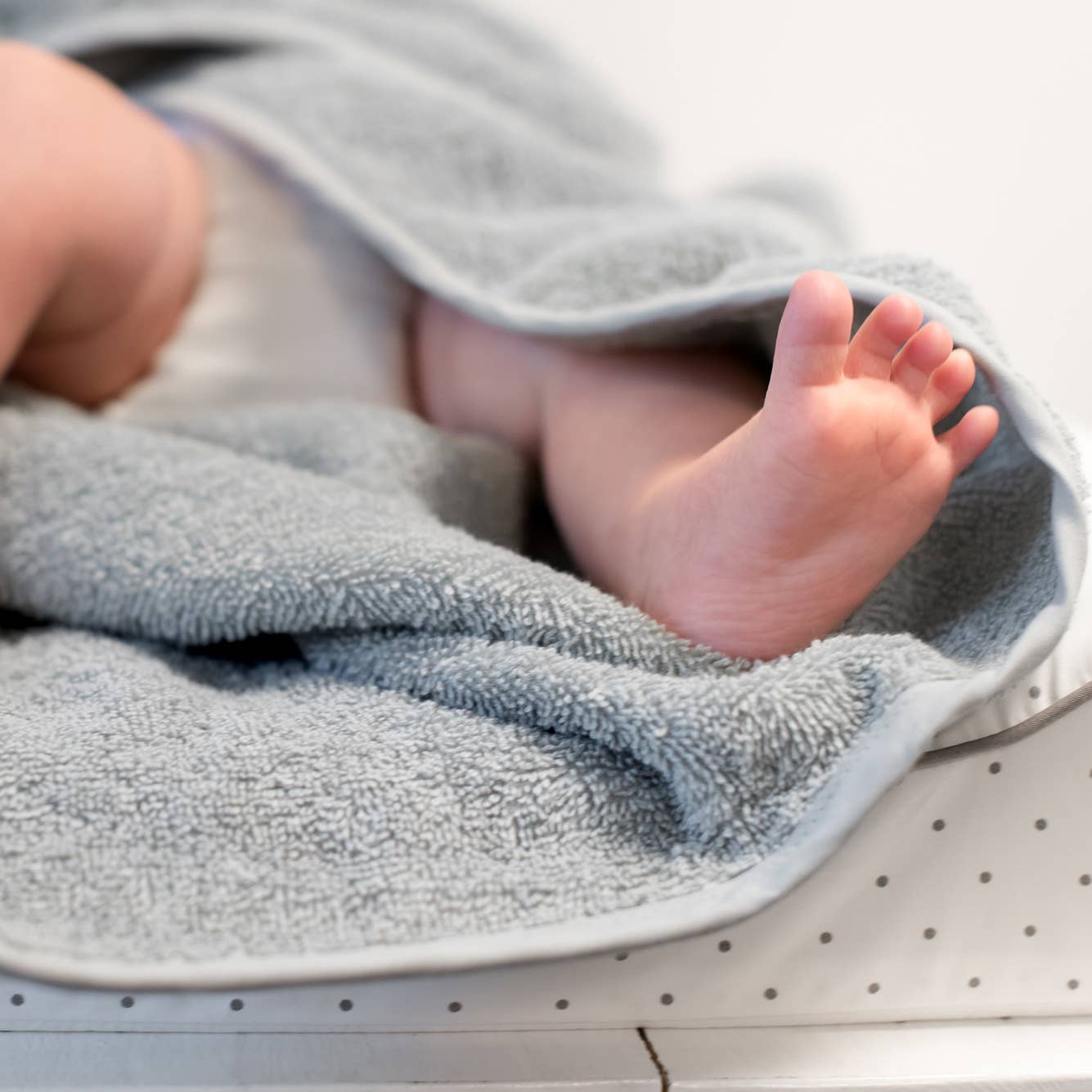 Summerville organic Ekologisk babyhandduk med huva Kanin Silvergrå