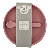 Summerville tallrik och sked silikon