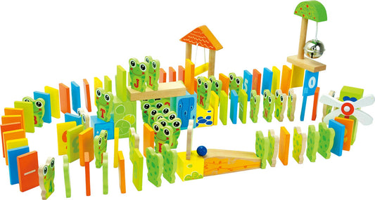 small foot Domino Rally Frogs | Skicklighetsspel | Trä