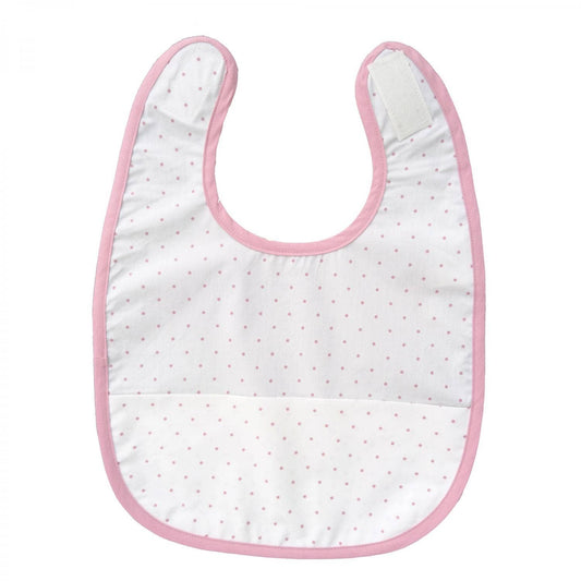 Summerville organic Ekologisk babyhaklapp vit/rosa dotty