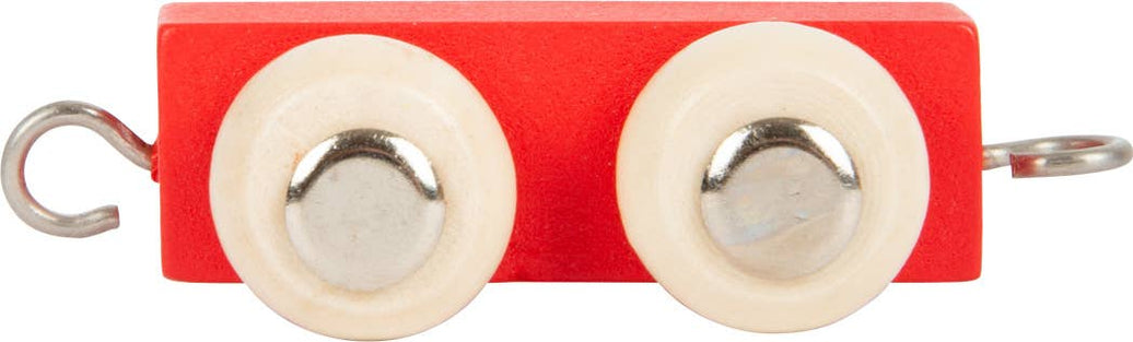 small foot Brev tåg hänge röd