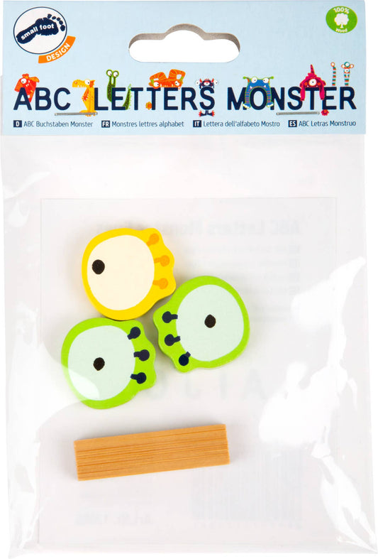 small foot ABC bokstäver Monster Eyes | brev tåg | trä