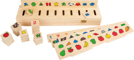 small foot small foot Bild sorteringslåda | pedagogiska leksaker | trä