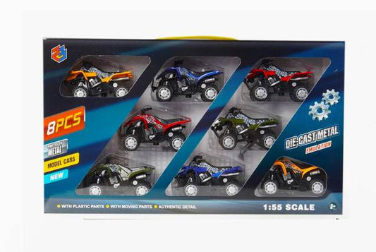 FYRHJULING ATV 8-P DIE-CAST 2 OL 4 FRG