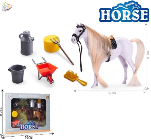 HORSE WITH SADDLE & ACCESSORIES