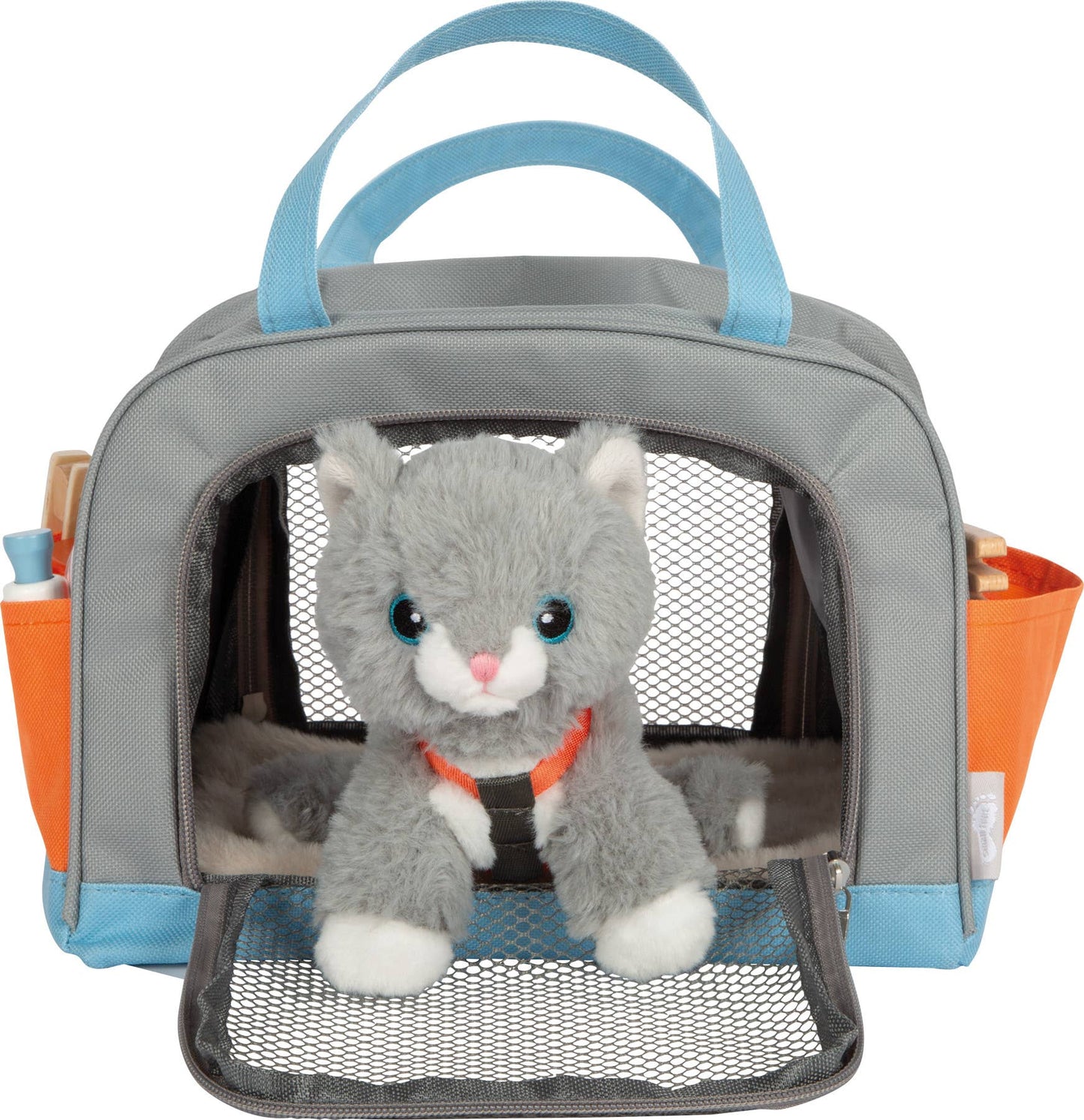 small foot small foot Katt med väska och grooming-kit | rollspel | träleksak