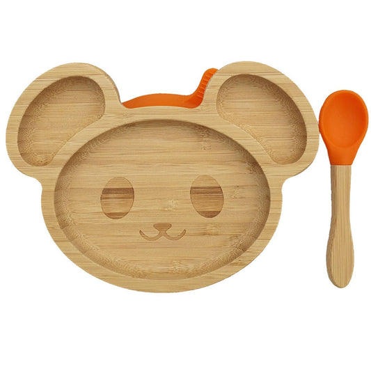 Barn Bambu Porslin Mus Orange