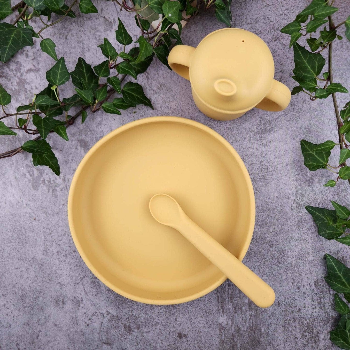 Sippy cup silikon ockra