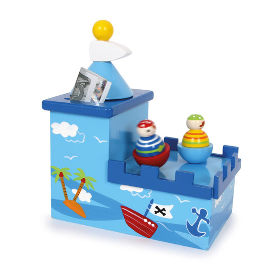 small foot small foot Pirate Music Box & Money Box | Speldosor | Trä