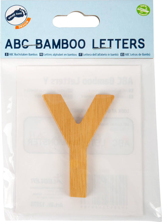 small foot ABC bokstäver bambu Y | brev tåg | trä