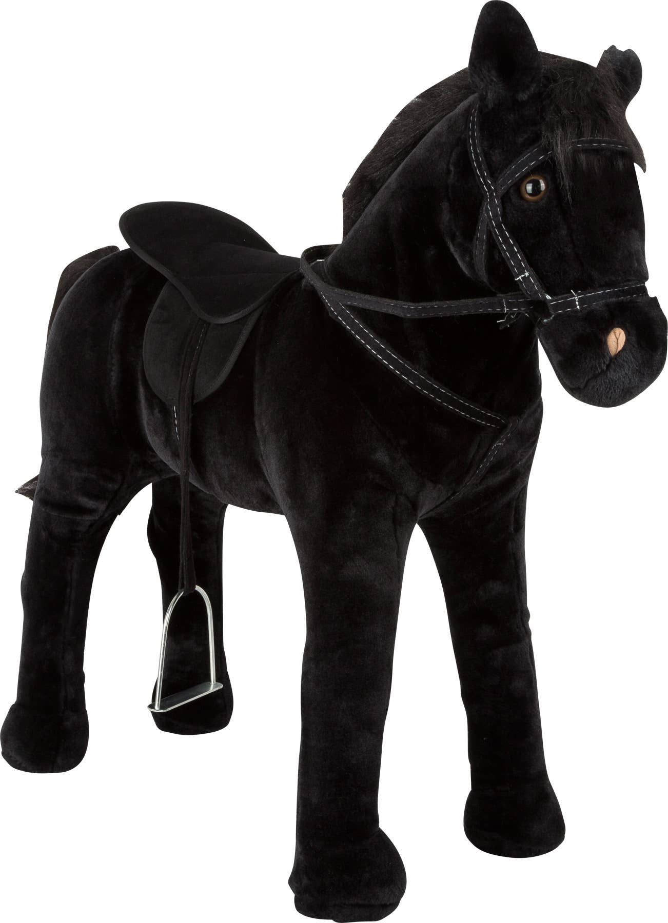 small foot Stående häst med ljud, svart | Rocking Horse |
