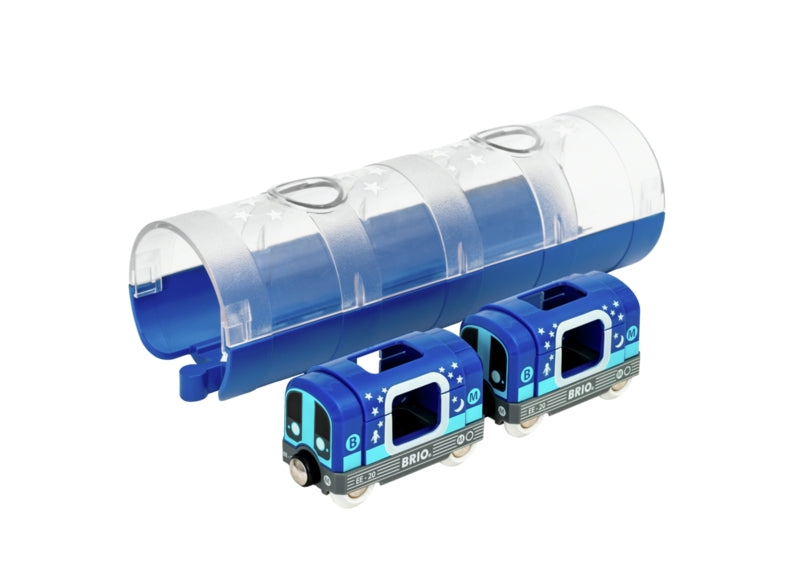 Tunnelbanetåg och tunnel