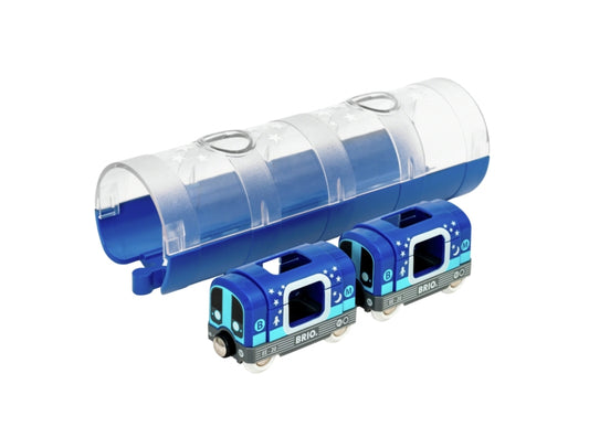 Tunnelbanetåg och tunnel