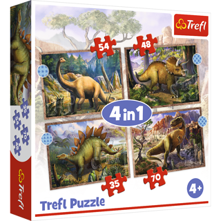 KÄRNAN, PUSSEL, TREFL - 35+48+54+70 BIT DINOSAURS