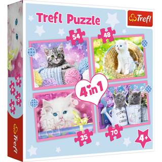 KÄRNAN, PUSSEL, TREFL - 35+48+54+70 BIT FUN CATS