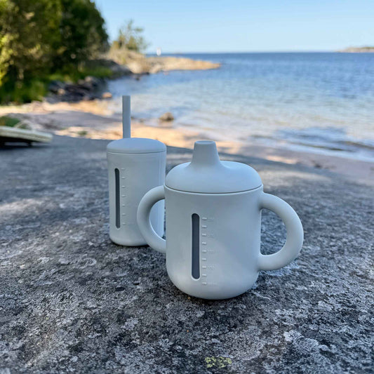 Summerville organic Sippy Cup Silikon 250 ml Silvergrå