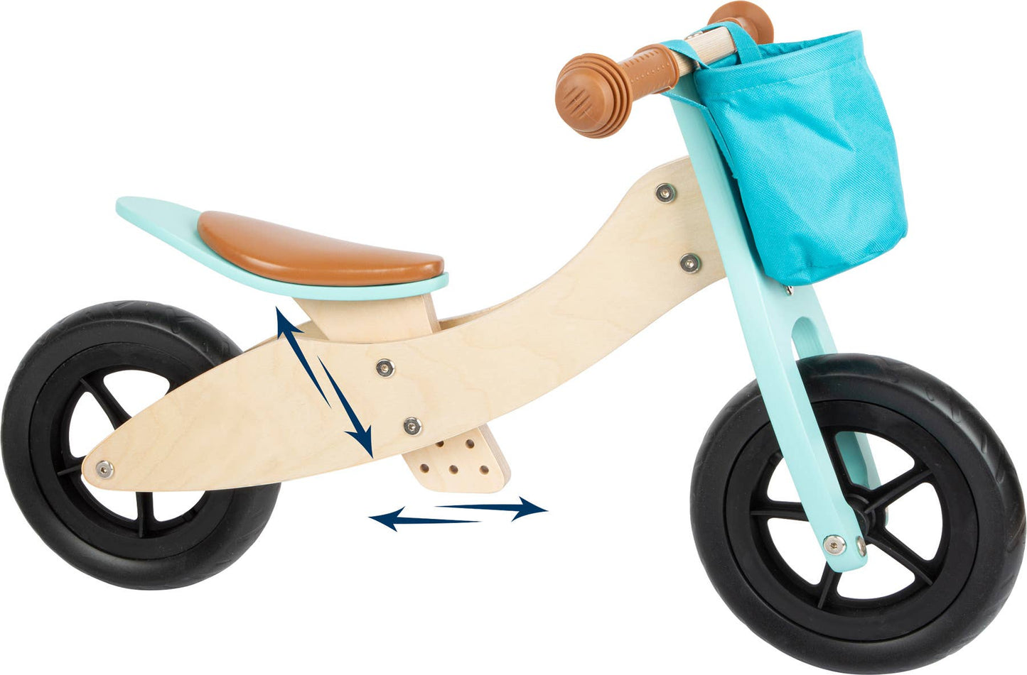 small foot Maxi 2 In 1 Turquoise Balance Trike | Hjul | Trä