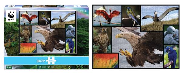 PUSSEL WWF FÅGLAR 1000PCS