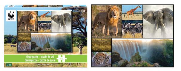 WWF GOLVPUSSEL 48PCS - AFRIKA