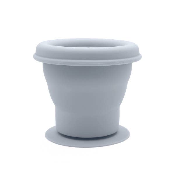 Snackpot silikon silvergrå
