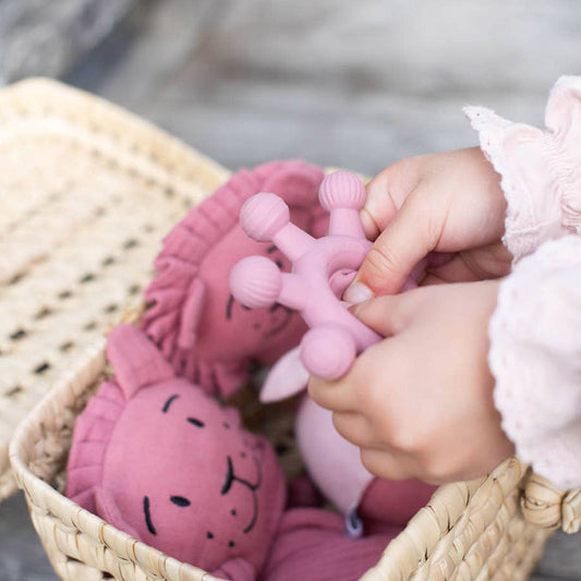 Summerville organic Babysilikonbitring Cirkus Dammig ros