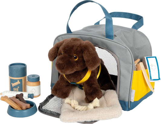 small foot small foot Hund med väska och grooming-kit | rollspel | träleksak