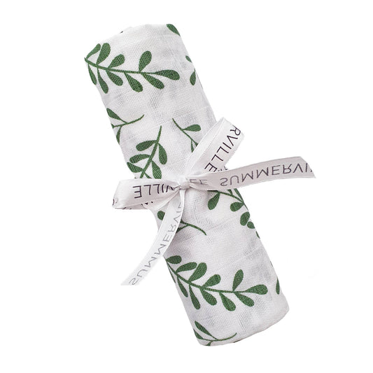 Summerville organic Ekologisk muslin swaddle filt blommig basilika