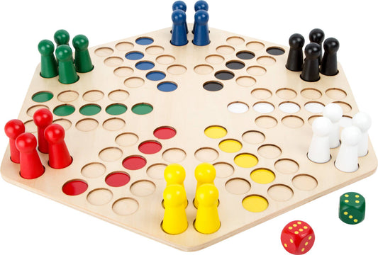 small foot Ludo för 6 spelare | brädspel | trä