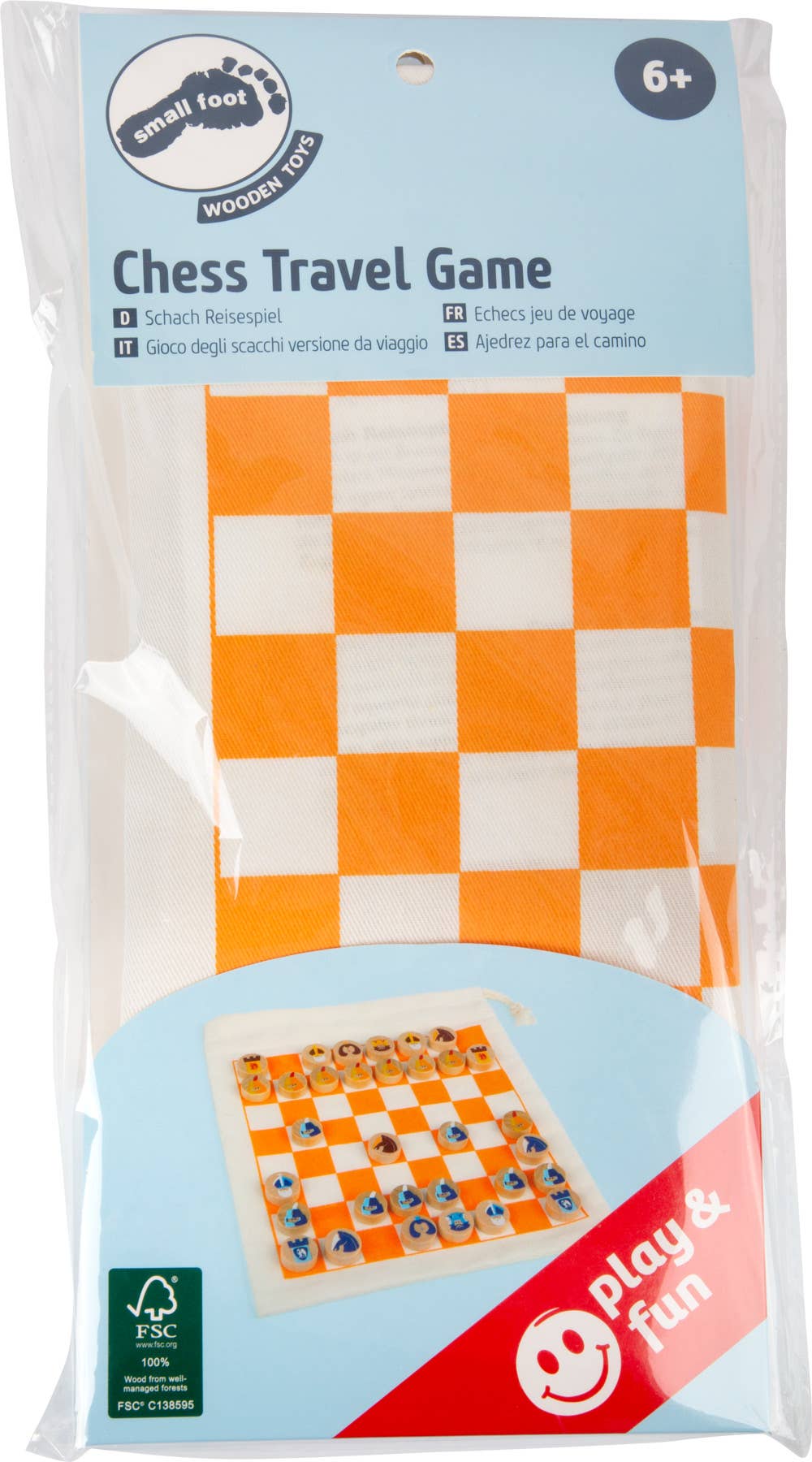 small foot Chess travel game | brädspel | 100% Fsc
