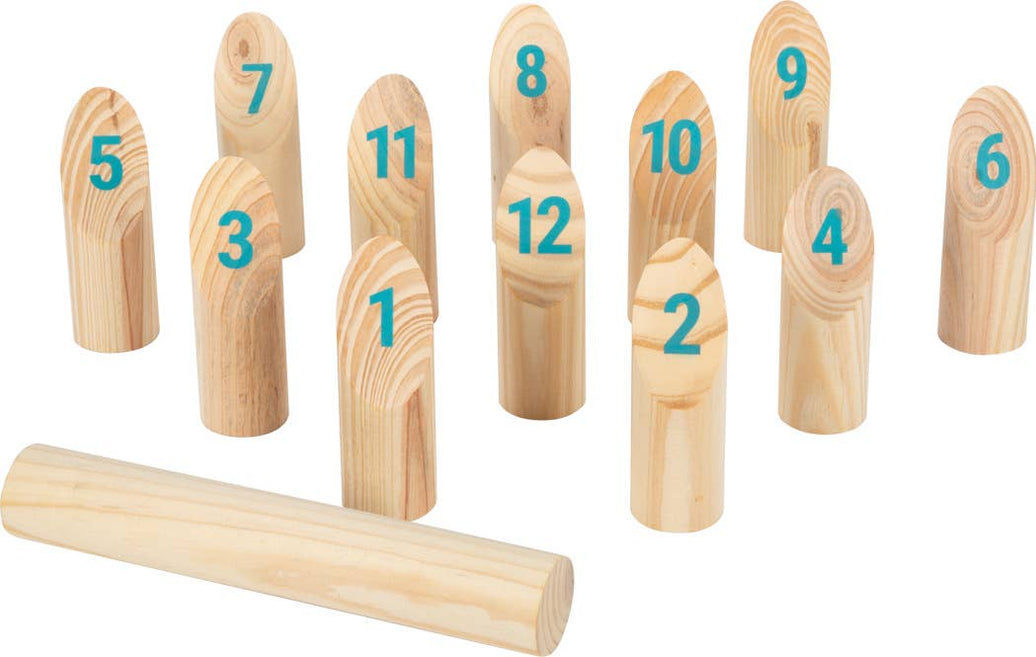small foot Viking spel Kubb med siffror