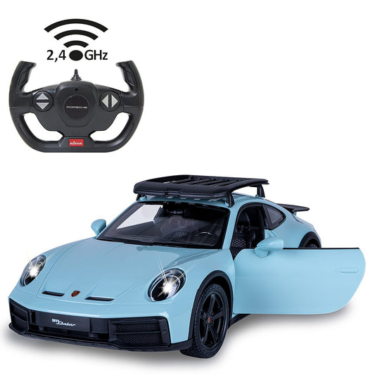 JAMARA Porsche 911 Dakar 1:14 shaded green 2,4GHz door manual