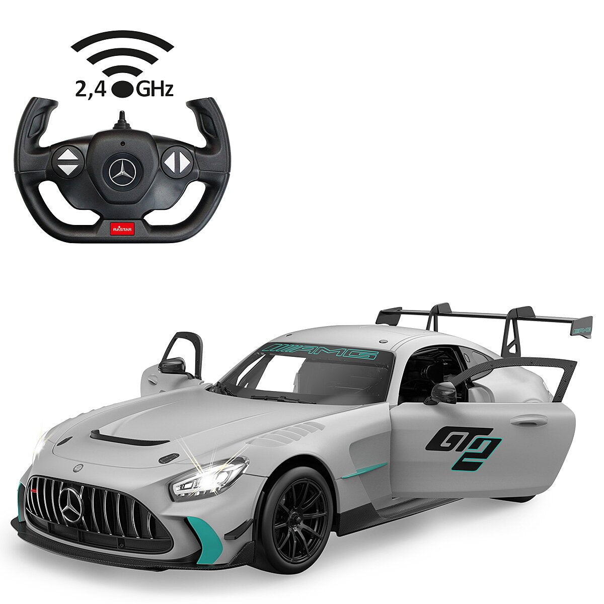 JAMARA Mercedes-AMG GT2 1:14 silver 2,4GHz manual door