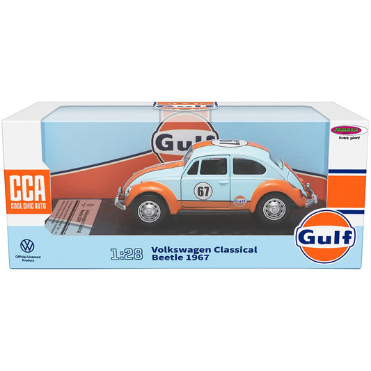 JAMARA Volkwagen Classical Beetle 1967 Diecast 1:28 light blue incl. Button cells