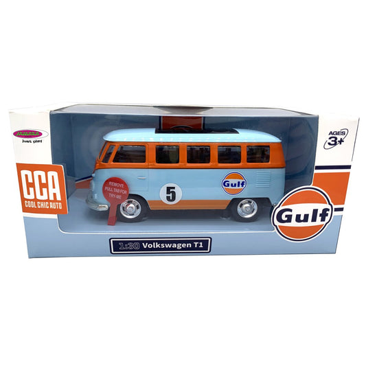 JAMARA Volkwagen T1 Diecast 1:30 light blue incl. Button cells