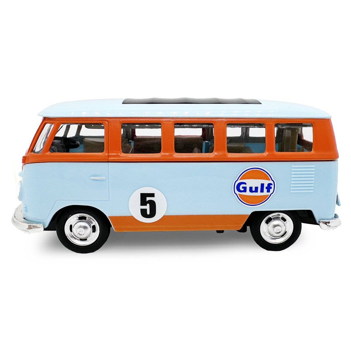 JAMARA Volkwagen T1 Diecast 1:30 light blue incl. Button cells