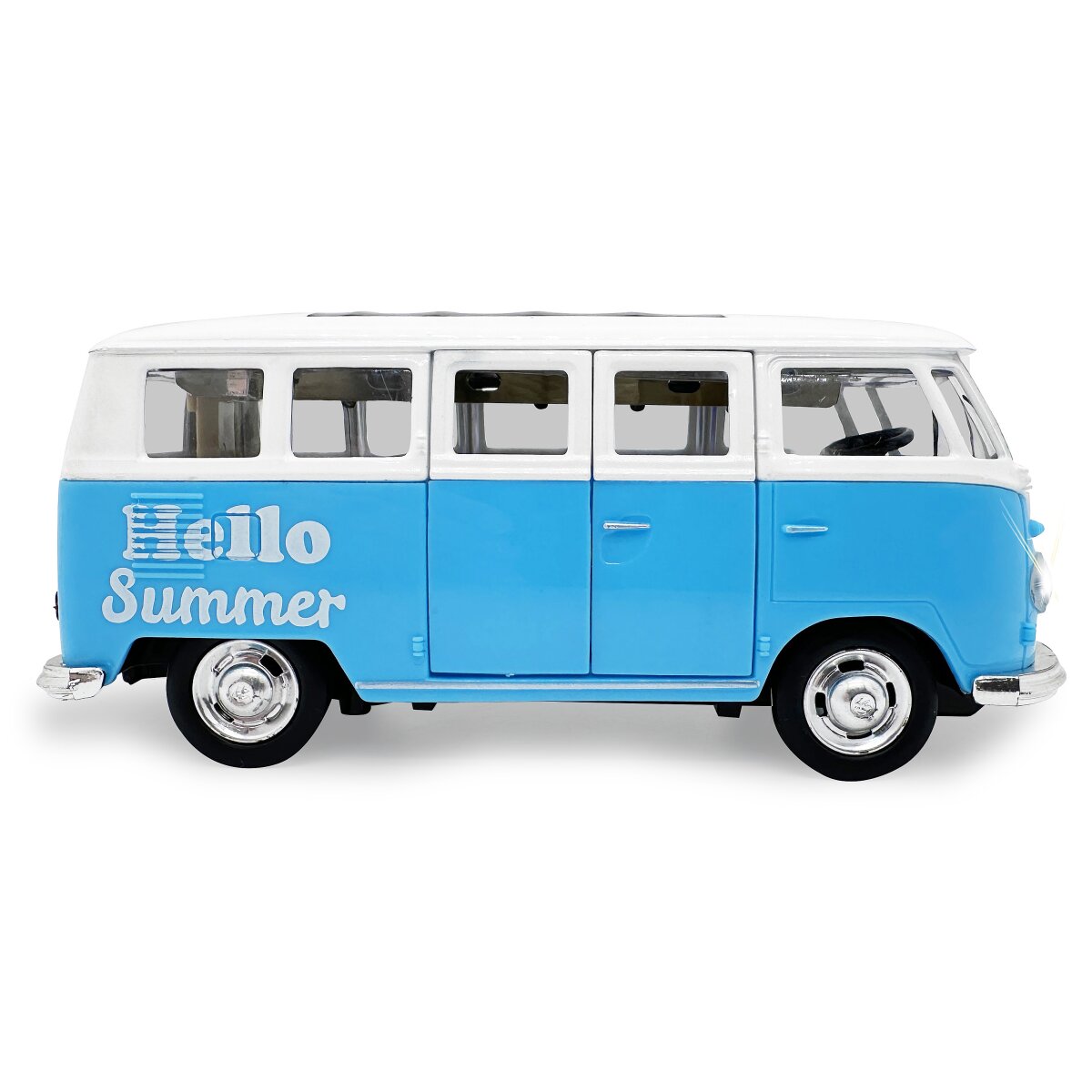 JAMARA Volkswagen T1 Diecast 1:30 blue incl. Button cells