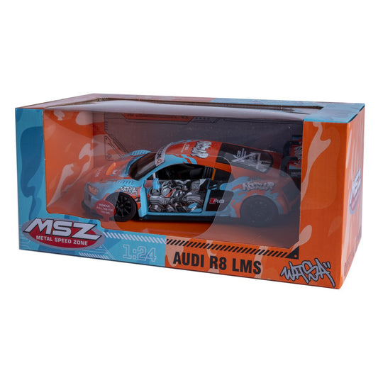 JAMARA Audi R8 LMS Diecast 1:24 blue incl. Button cells