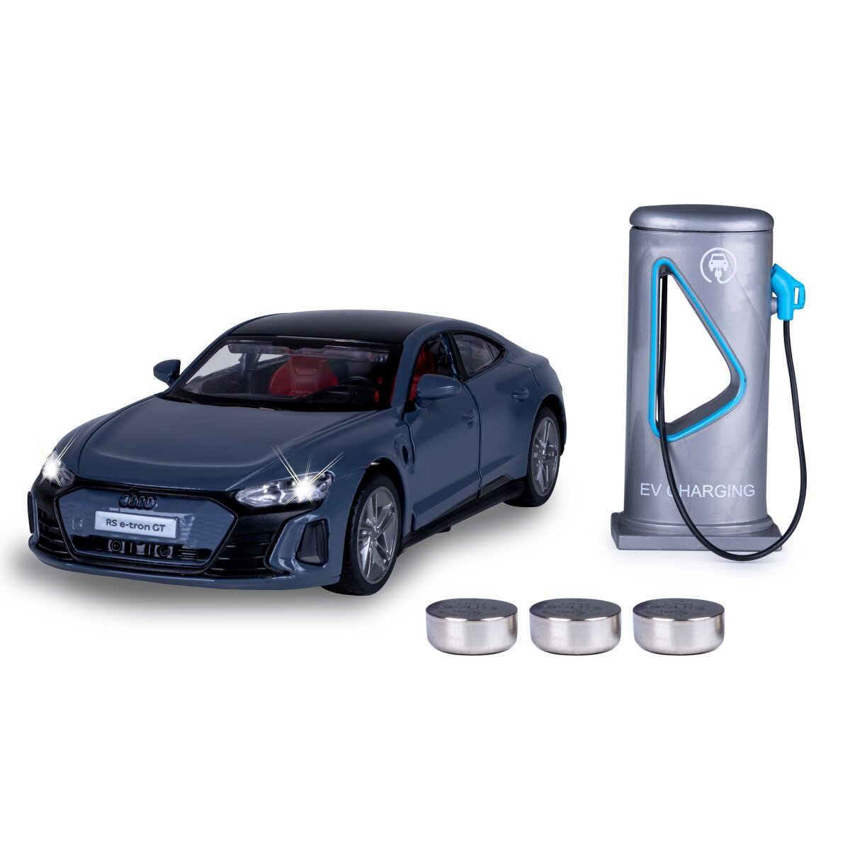 JAMARA Audi RS e-tron GT Diecast 1:36 grey incl. Button cells