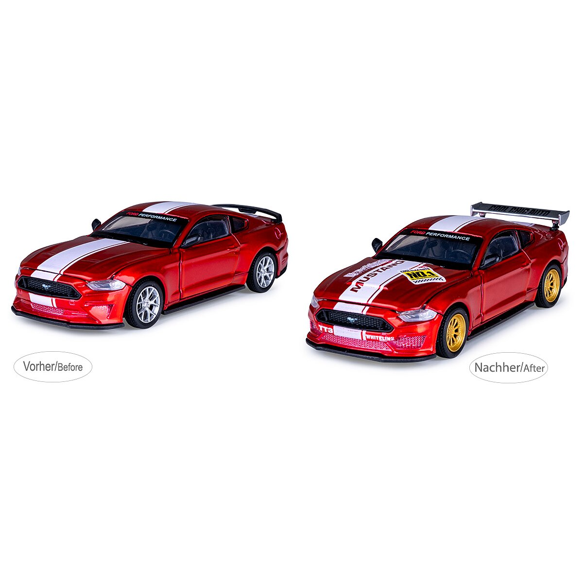 JAMARA Ford Mustang GT Diecast 1:42 red 2in1
