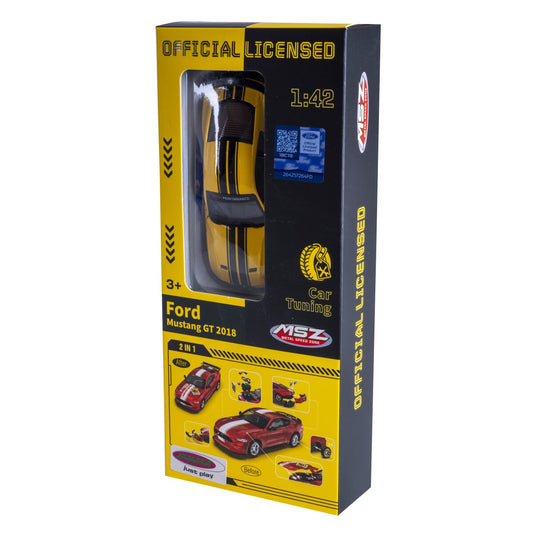 JAMARA Ford Mustang GT Diecast 1:42 yellow 2in1