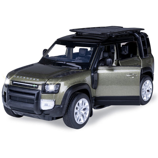 JAMARA Land Rover Defender 110 Diecast 1:32 green incl. Button cells