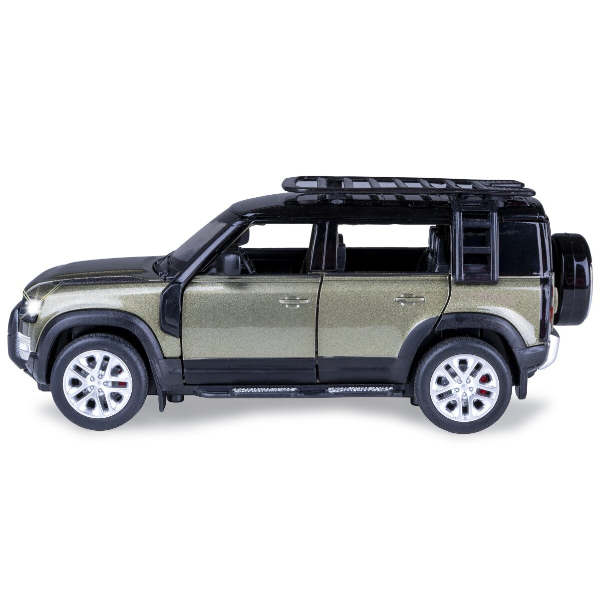 JAMARA Land Rover Defender 110 Diecast 1:32 green incl. Button cells