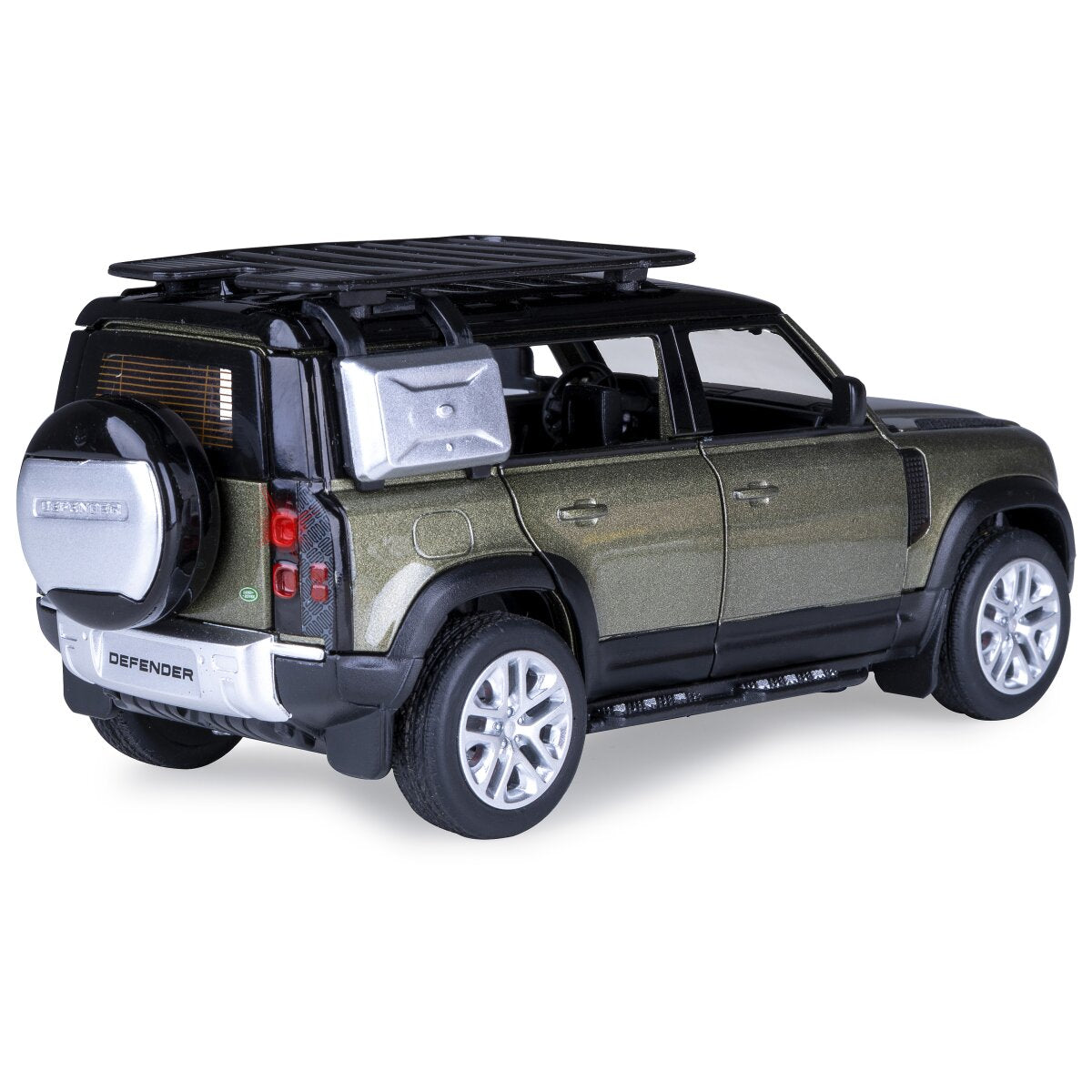 JAMARA Land Rover Defender 110 Diecast 1:32 green incl. Button cells