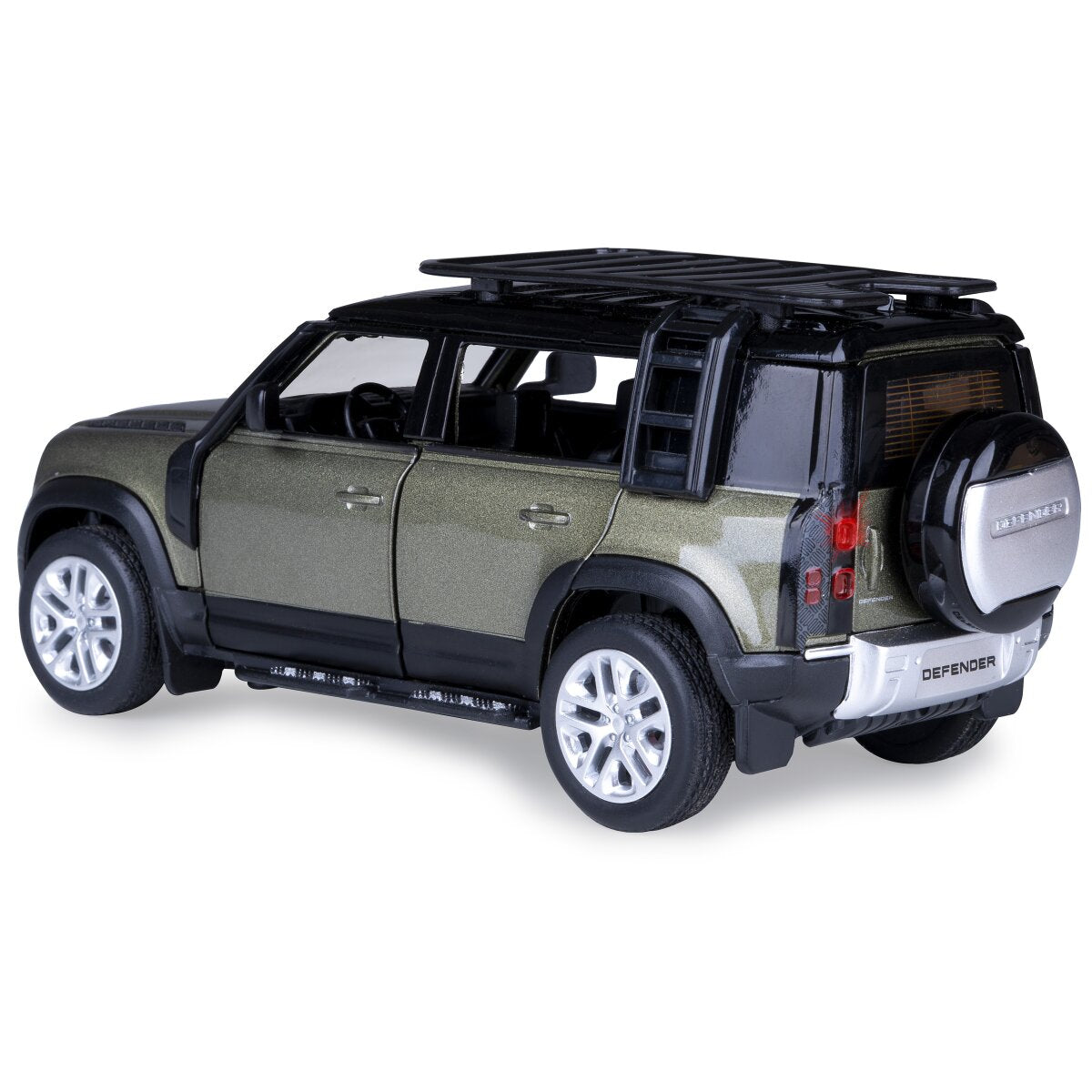 JAMARA Land Rover Defender 110 Diecast 1:32 green incl. Button cells
