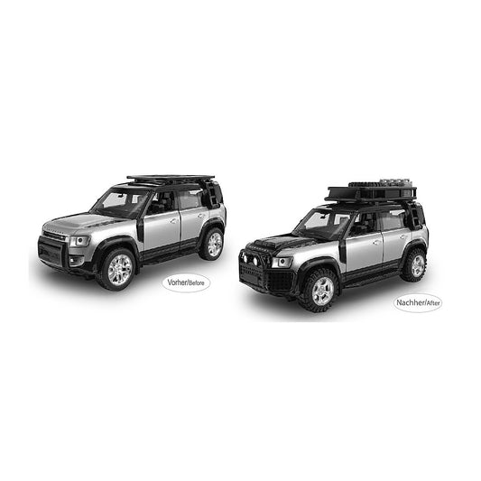 JAMARA Land Rover Defender 110  Diecast 1:43 silver 2in1