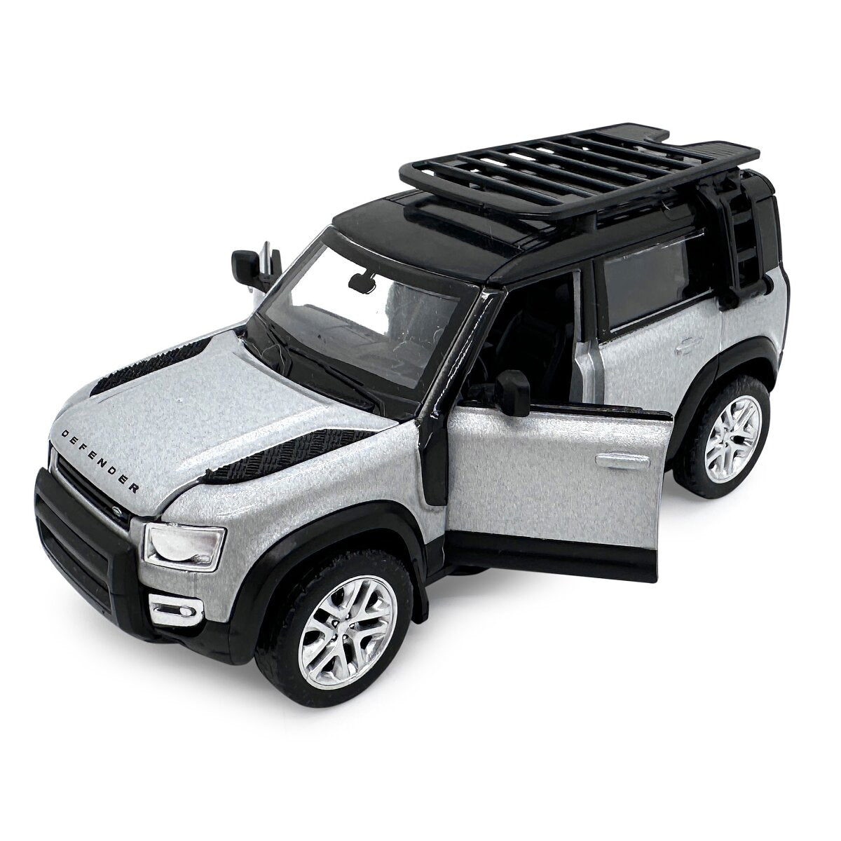 JAMARA Land Rover Defender 110  Diecast 1:43 silver 2in1