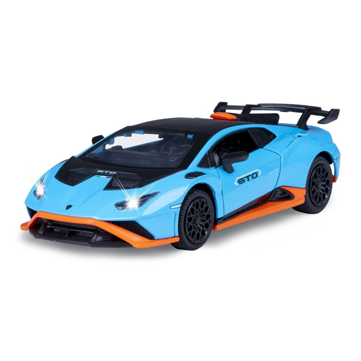JAMARA Lamborghini Huracán STO Diecast 1:32 blue incl. Button cells