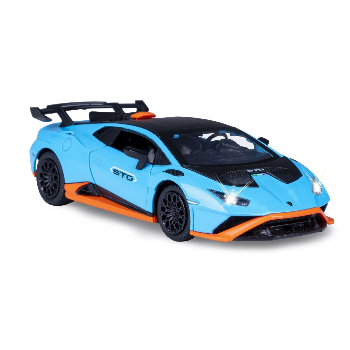 JAMARA Lamborghini Huracán STO Diecast 1:32 blue incl. Button cells